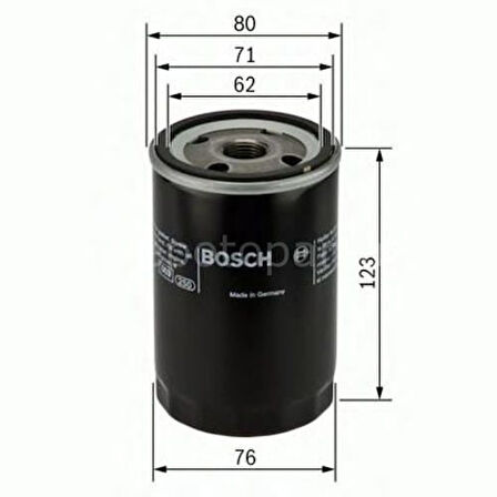 JEEP Cherokee 2.8 CRD 4x4 (03.2003 - 12.2007) BOSCH Filtre Seti filitre