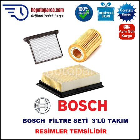 MERCEDES-BENZ E 200 KOMPRESSOR T-Modell (02.2003 - 03.2006) BOSCH Filtre Seti filitre