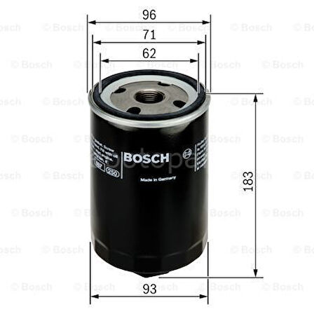 VOLVO 740 2.4TD (04.1985 - 07.1992) BOSCH Filtre Seti filitre