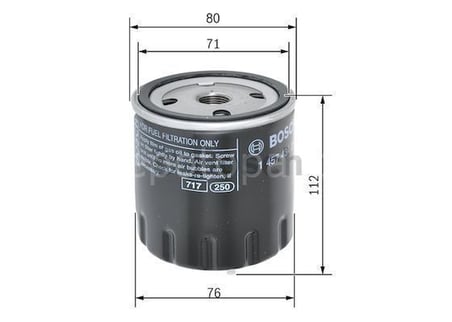 VOLVO S40 1 I 1.9D (08.2000 - 01.2004) BOSCH Filtre Seti filitre