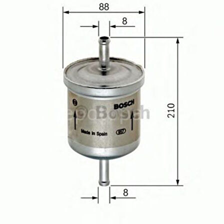 VOLVO S60 1 I 2.4 T5 (04.2004 - 07.2009) BOSCH Filtre Seti filitre