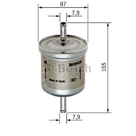 VOLVO V70 2 II 2.5 BI-FUEL CNG (09.2001 - 07.2007) BOSCH Filtre Seti filitre
