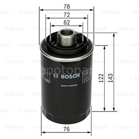 VW (VOLKSWAGEN) Passat 1.8 TSI CC (11.2008 - 05.2012) BOSCH Filtre Seti filitre