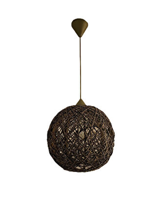 Bohem,Ahşap Gövde,Jüt,Hasır,Modern,Doğal El Yapımı Sarkıt Avize