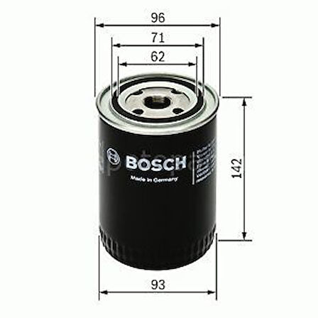 TOYOTA Hilux 2.4 Diesel (08.1984 - 07.1998) BOSCH Filtre Seti filitre