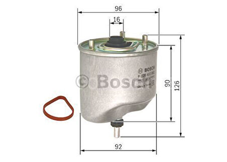 CITROEN C3 1.6 HDi (01.2012 - 12.2015) BOSCH Filtre Seti filitre