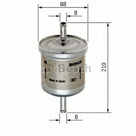 VOLVO V70 2 II 2.0 T (03.2000 - 07.2007) BOSCH Filtre Seti filitre