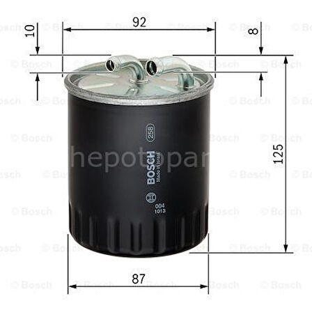 MERCEDES-BENZ R 320 CDI 4MATIC (06.2007 - 05.2009) BOSCH Filtre Seti filitre