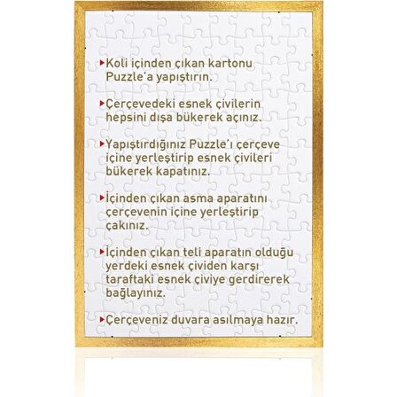 1000 Parça Puzzle Çerçevesi Altınsarısı