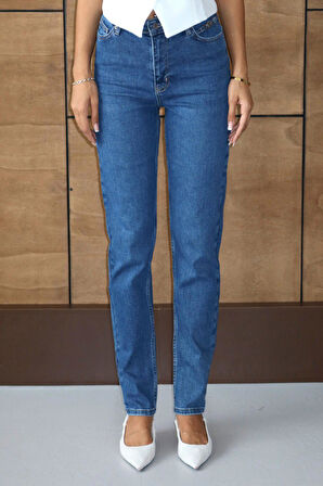 Lacarino7527 Kadın Mom Jean Pantolon