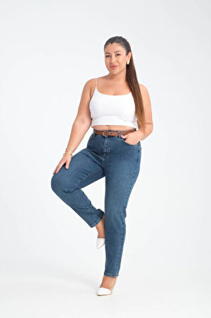 Lacarino 7531 Mom Kadın Jean Pantolon