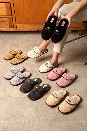 Alya Kadın Yumuşak Tabanlı Kışlık Terlik Kışlık Ev Terliği Misafir Terliği Çeyizlik Bohça Terliği 01