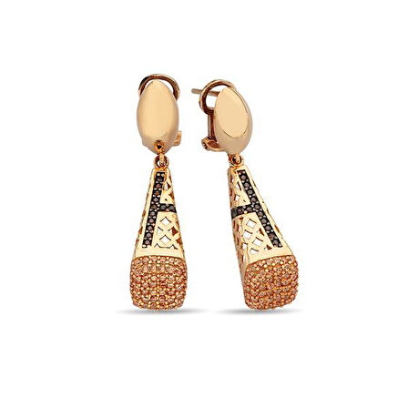 Altın Taşlı Set Küpe