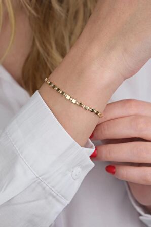 14 Ayar Altın Taşlı Bileklik