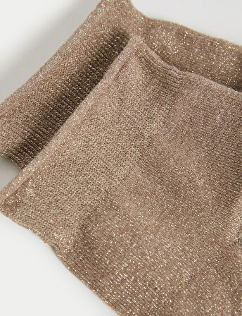 Pamuk Karışımlı Parlak Bilek Çorabı