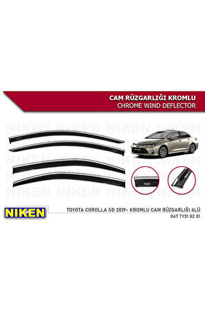 Toyota Corolla 2019- Kromlu Cam Rüzgarlığı