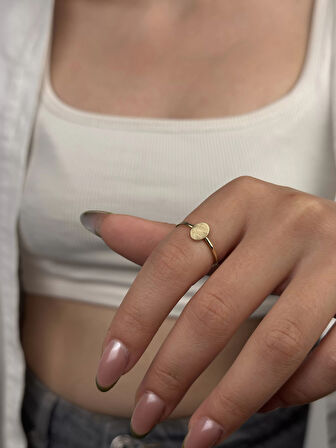 14 Ayar Altın Yuvarlak Yüzük 973