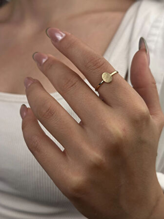 14 Ayar Altın Yuvarlak Yüzük 973