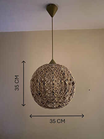 Bohem,Ahşap,Jüt,Hasır,Modern,Doğal Sarkıt Avize