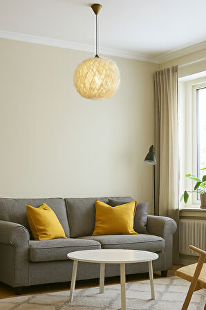 Bohem,Ahşap Gövde,Rustik,Modern,Doğal El Yapımı Sarkıt Avize