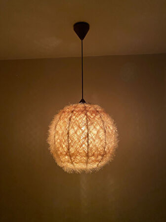 Bohem,Ahşap Gövde,Rustik,Modern,Doğal El Yapımı Sarkıt Avize