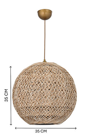 Bohem,Ahşap Gövde,Jüt,Hasır,Rustik,Modern,Doğal El Yapımı Sarkıt Avize