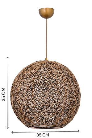 Bohem,Ahşap Gövde,Jüt,Hasır,Rustik,Modern,Doğal El Yapımı Sarkıt Avize