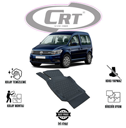 VW Caddy 2003-2021 TEK SOL 3D Araca Özel Paspas