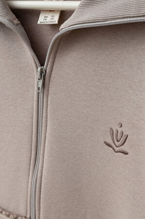  Cepleri Dikişli Fermuarlı Kız Çocuk Takım 