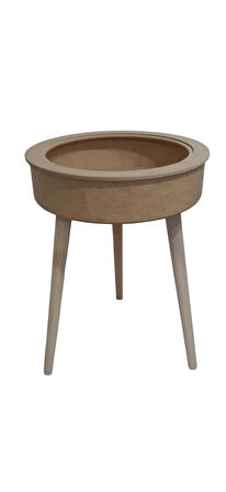 MDF Rölyef Tarzı Hazneli Sehpa 