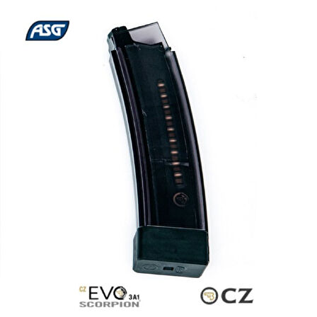 ASG EVO 3-A1 75BB SMOKY TRANSPARAN YEDEK ŞARJÖR 18399
