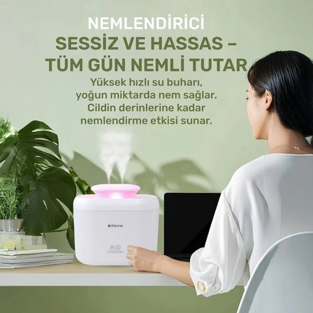NPO iHome14 RGB Renkli 3300ml Aromaterapi Difüzör Ultrasonik Hava Nemlendirici Buhar Makinesi&nbsp;
