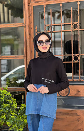 NAKİ & MASCARA Tunik 24MY2131 Siyah