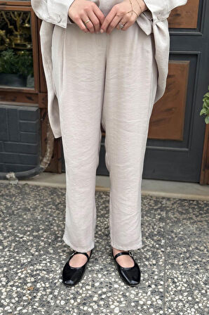 Naki & Mascara Boru Paça Pantolon 25MY3123 Bej