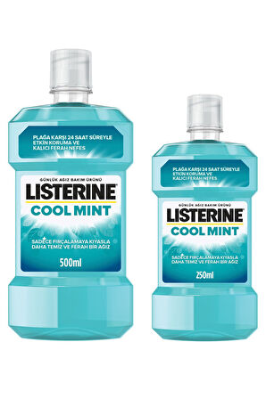 Listerine Cool Mint Ağız Bakım Suyu 500+250 ml