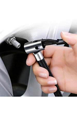 12v Fenerli Kompresör araç lastik şişirme pompası araba bisiklet motor için taşınabilir Göstergeli