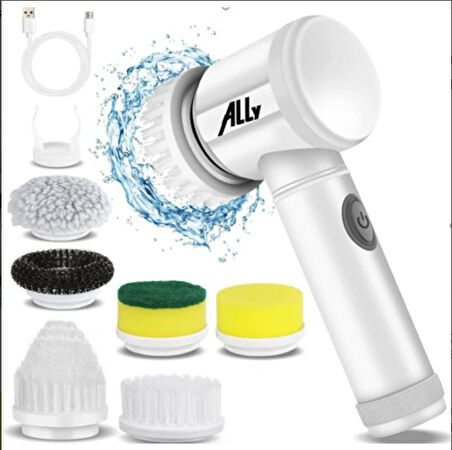 Şarjlı fayans mutfak lavabo detaylı temizlik aparatı 5 başlıklı banyo mutfak temizleme