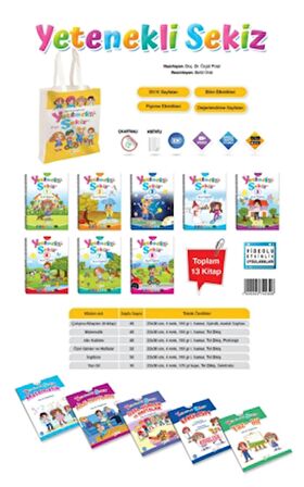 Yetenekli Sekiz 4 Yaş Çantalı Set (13 Kitap)