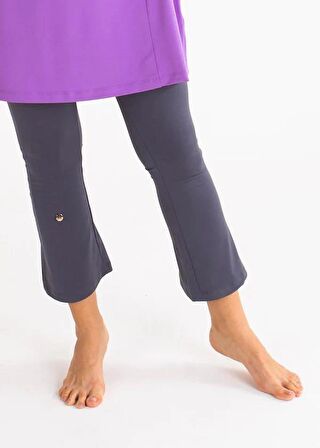 Mayovera Antrasit Lycra Tek Alt Pantalon