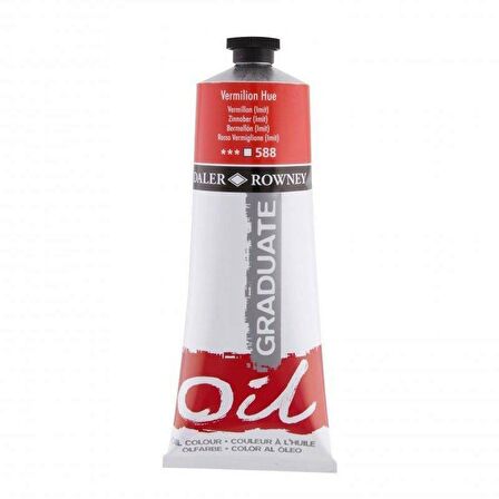 daler rowney Graduate Yağlı Boya 588 GRAD OIL 38ML VERMILION HUE