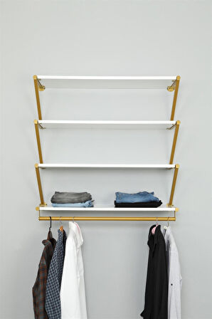 Duvara monte Z Raflı ve Askılı Stand