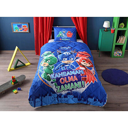 TAÇ LISANSLI YORGAN SETI PJ MASKS