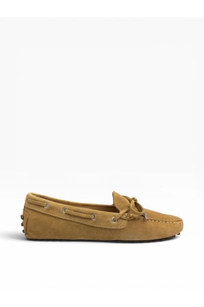 Kadın Deri Camel Süet Loafer Ayakkabı