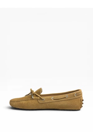 Kadın Deri Camel Süet Loafer Ayakkabı