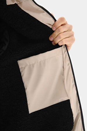 Erkek Taş Kürklü Su Ve Rüzgar Geçirmez Kapüşonlu Kışlık Mont & Kaban & Parka