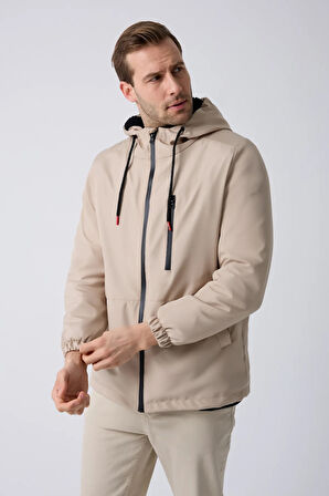 Erkek Taş Kürklü Su Ve Rüzgar Geçirmez Kapüşonlu Kışlık Mont & Kaban & Parka