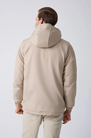 Erkek Taş Kürklü Su Ve Rüzgar Geçirmez Kapüşonlu Kışlık Mont & Kaban & Parka