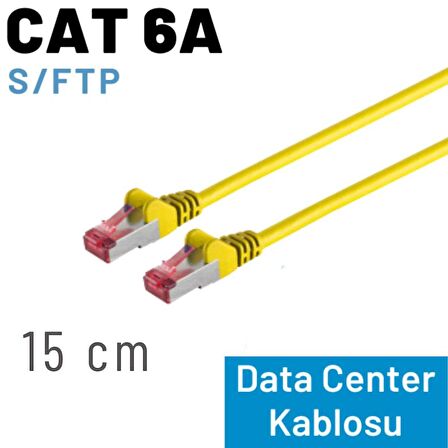 IRENIS 15 cm CAT 6A Kablo, S/FTP Ethernet Data Center Patch Kablo