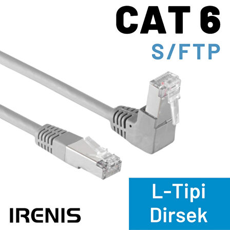 IRENIS 2 mt CAT6 S/FTP Dirsek Kablo