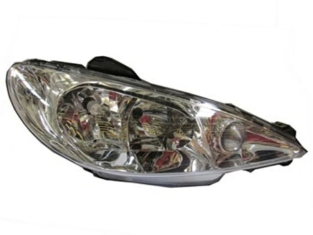 2007-2011 Peugeot 206 Sd Far Lambası Sağ Elektrikli-Motorsuz (Şeffaf Camlı) H7-H7 (Ayfar) (Adet) (Oem No:087276)